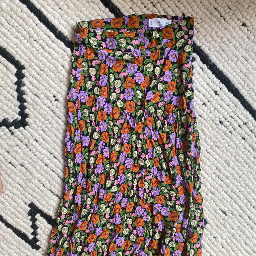 Floral midi skirt
